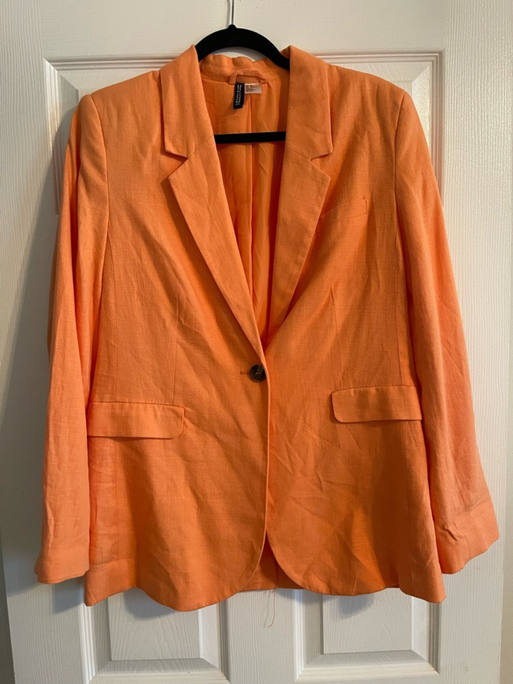 H&M Bright Orange Single-Button Blazer